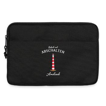 Insel Ameland, Einfach mal abschalten - Laptoptasche 13" - Schwarz - Vorne
