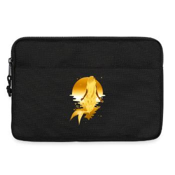 Mermaid Gold Sun Blonde Cheveux longs Conte de fées - Sacoche pour ordinateur portable 13 pouces - noir - Devant