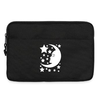 Der weibliche Mond - Laptoptasche 13" - Schwarz - Vorne