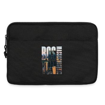 Boston Downtown Skyline Motif - Laptop bag 13" - black - Front