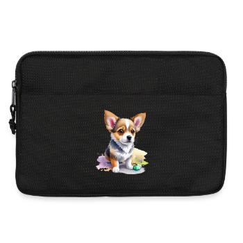 cute dog - Laptop bag 13" - black - Front