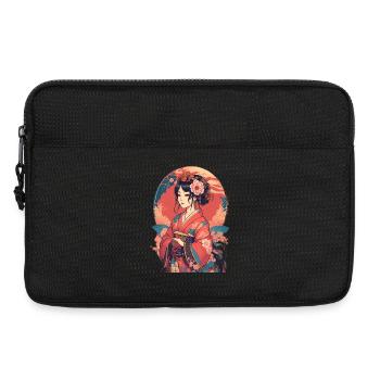 junges japanisches Mädchen - Laptoptasche 13" - Schwarz - Vorne