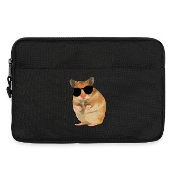 Hamster Menno avec des lunettes de soleil cool - Sacoche pour ordinateur portable 13 pouces - noir - Devant