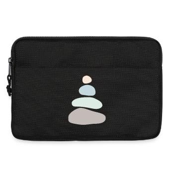 Pile de pierres minimaliste – Zen Balance Art - Sacoche pour ordinateur portable 13 pouces - noir - Devant