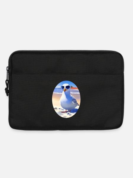 Coole Möwe - Laptoptasche 13" - Schwarz