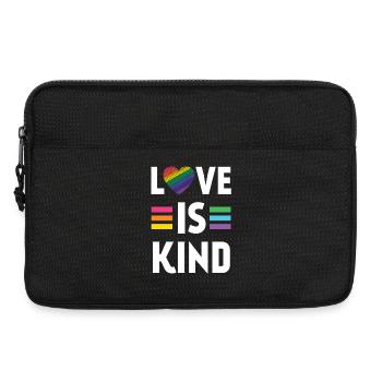 Mois de la fierté LGBT - Love is Kind - Sacoche pour ordinateur portable 13 pouces - noir - Devant