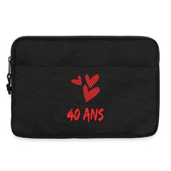 40. 40 ANS. 40e ANNIVERSAIRE. ANNIVERSAIRE 40 ANS. - Sacoche pour ordinateur portable 13 pouces - noir - Devant