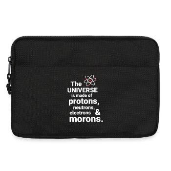The Universe is made of protons, neutrorns - Laptop bag 13" - black - Front