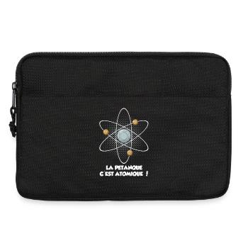 la pétanque c'est atomique ! - Sacoche pour ordinateur portable 13 pouces - noir - Devant
