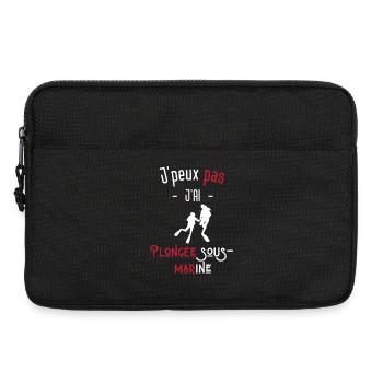 j'peux pas j'ai plongée sous-marine - Sacoche pour ordinateur portable 13 pouces - noir - Devant