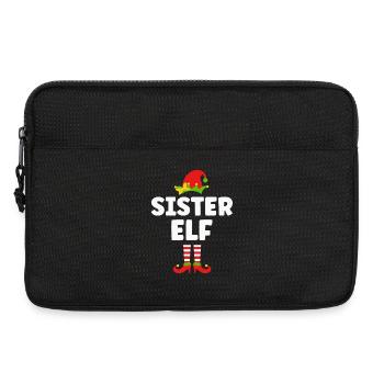 Schwester Elfe Weihnachten - Laptoptasche 13" - Schwarz - Vorne
