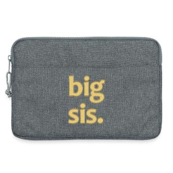 Playful Big Fish Word Design - Laptop bag 13" - heather grey - Front