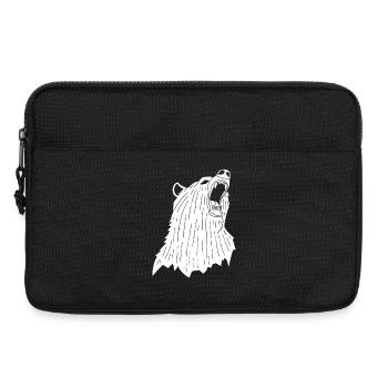 Ours blanc en colère - Sacoche pour ordinateur portable 13 pouces - noir - Devant