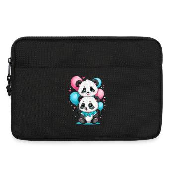 Süße Panda - Laptoptasche 13" - Schwarz - Vorne