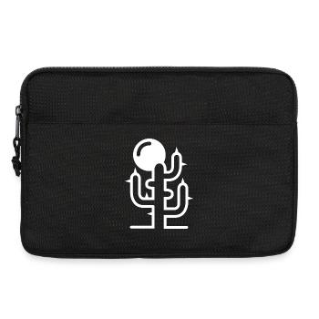 Kaktus Wüste Abenteuer Sonne Symbol minimal Linien - Laptoptasche 13" - Schwarz - Vorne