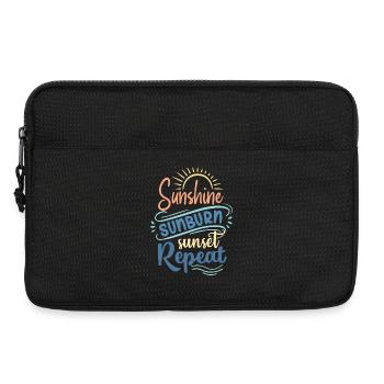 Sunshine Sunburn Sunset Repeat - Laptop bag 13" - black - Front
