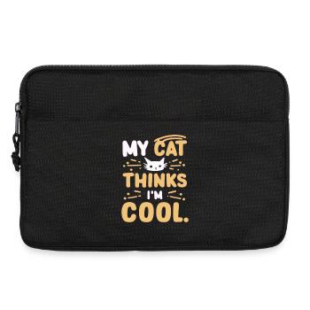 My cat thinks i am cool - Laptop bag 13" - black - Front