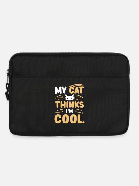 My cat thinks i am cool - Laptop bag 13" - black