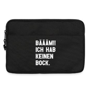 BÄÄM!! Kein Bock - Laptoptasche 13" - Schwarz - Vorne