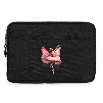 Ballerine avec des ailes de papillon papillon tutu - Sacoche pour ordinateur portable 13 pouces - noir - Devant