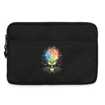 Fleur avec racine symbole de fierté et d’appartenance - Sacoche pour ordinateur portable 13 pouces - noir - Devant