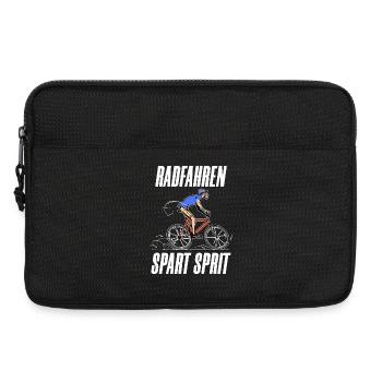 Elektrische Energie Fahrrad Tanken Statement Strom - Laptoptasche 13" - Schwarz - Vorne