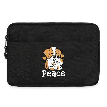 Katze und Hund - Laptoptasche 13" - Schwarz - Vorne