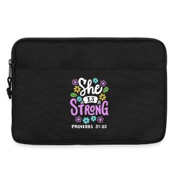 Christlich Glaube Bibelvers - Laptoptasche 13" - Schwarz - Vorne