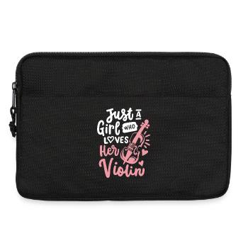 Geige Geigenspielerin - Laptoptasche 13" - Schwarz - Vorne