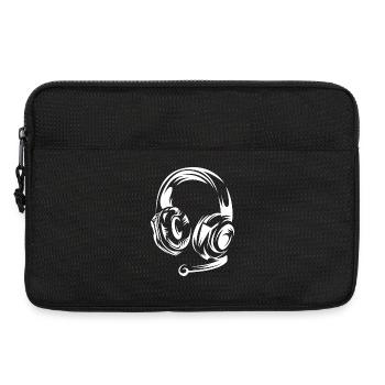 casque de jeu jeux illustration icône de joueur - Sacoche pour ordinateur portable 13 pouces - noir - Devant