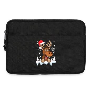 Cool Reindeer Christmas Hat Snow Christmas - Laptop bag 13" - black - Front