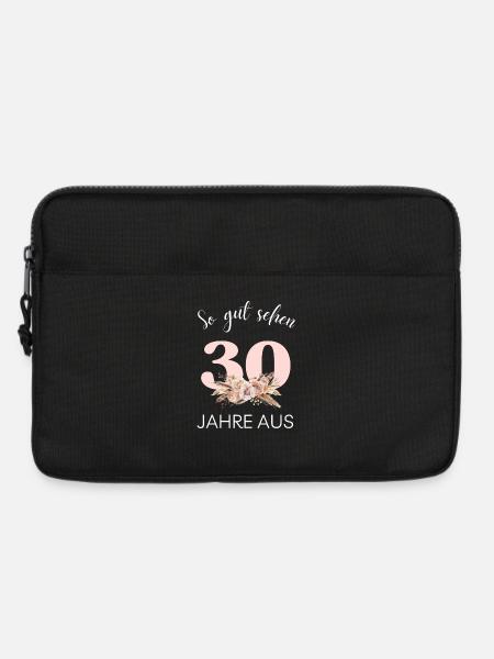 So gut sehen 30 Jahre aus! Boho, personalisierbar - Laptoptasche 13" - Schwarz