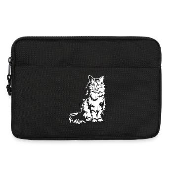 Norwegische Waldkatze "Black Edition" - Laptoptasche 13" - Schwarz - Vorne