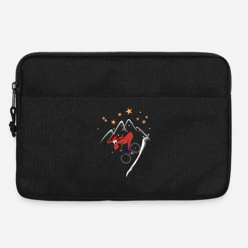 Elch MTB Downhill Xmas - Laptoptasche 13" - Schwarz