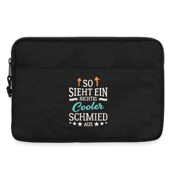 So sieht ein richtig cooler Schmied aus - Laptoptasche 13" - Schwarz - Vorne