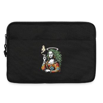Floral Halo Mona – Retro Smoking Art Design - Sacoche pour ordinateur portable 13 pouces - noir - Devant