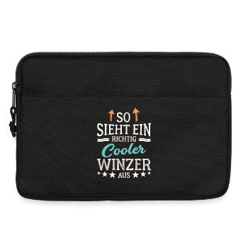 So sieht ein cooler Winzer aus Kellerei Wein - Laptoptasche 13" - Schwarz - Vorne