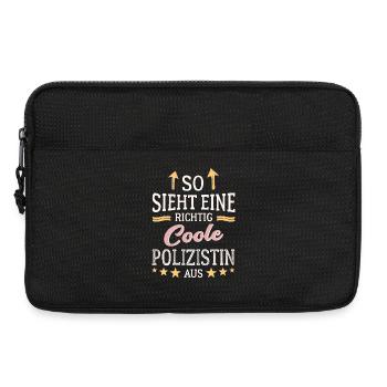 So sieht eine richtig coole Polizistin aus - Laptoptasche 13" - Schwarz - Vorne