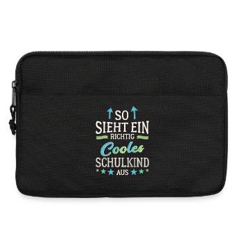 So sieht ein richtig cooles Schulkind aus - Laptoptasche 13" - Schwarz - Vorne