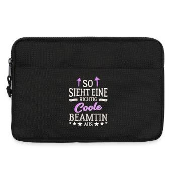 So sieht eine richtig coole Beamtin aus - Laptoptasche 13" - Schwarz - Vorne