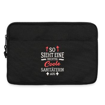 So sieht eine richtig coole Sanitäterin aus - Laptoptasche 13" - Schwarz - Vorne