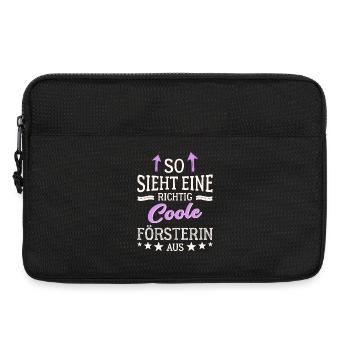 So sieht eine richtig coole Försterin aus - Laptoptasche 13" - Schwarz - Vorne
