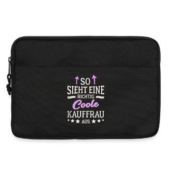 So sieht eine richtig coole Kauffrau aus - Laptoptasche 13" - Schwarz - Vorne