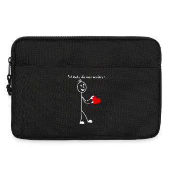 Allumette J’ai perdu quelque chose cœur rouge - Sacoche pour ordinateur portable 13 pouces - noir - Devant