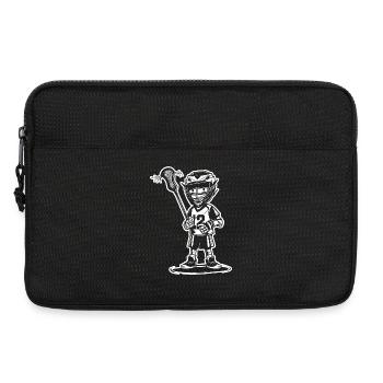 Lacrosse Boy Cartoon Style - Laptop bag 13" - black - Front