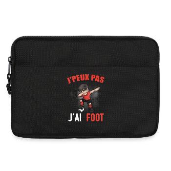 J' Peux Pas J Ai Foot Football Enfant Garçon - Sacoche pour ordinateur portable 13 pouces - noir - Devant