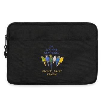 Saying Birds Budgie - Laptop bag 13" - black - Front