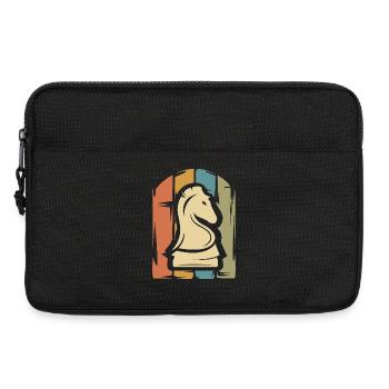 vintage Schach Illustration - knight Logo Verein - Laptoptasche 13" - Schwarz - Vorne