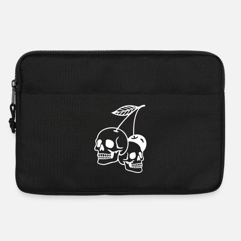 Kirsche Schädel Kunst Illustration - Laptoptasche 13" - Schwarz