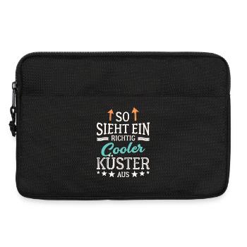 So sieht ein richtig cooler Küster aus - Laptoptasche 13" - Schwarz - Vorne